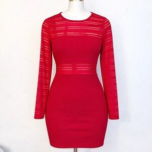 bebe long sleeve bandage dress Bebe V Neck Long Sleeve Bandage Midi Dress